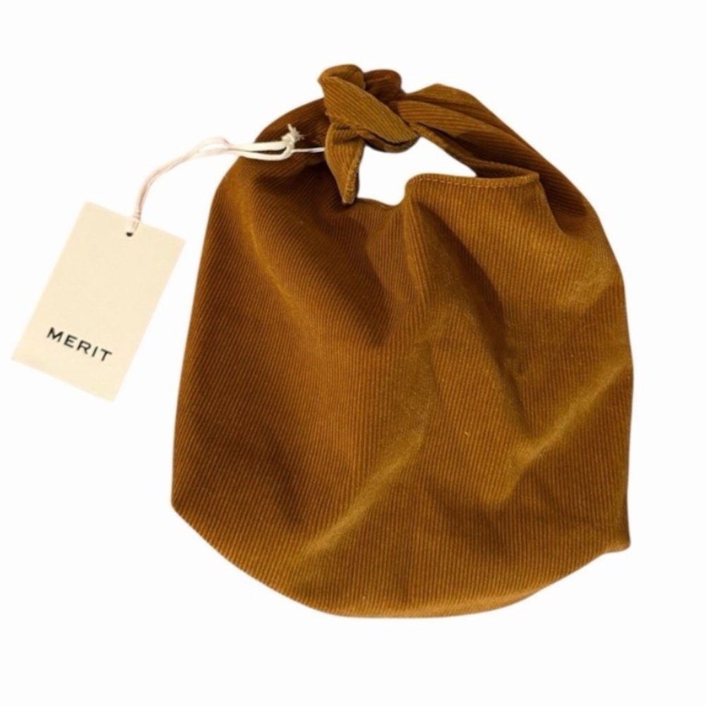 NWT Merit Brown Corduroy Makeup Bag